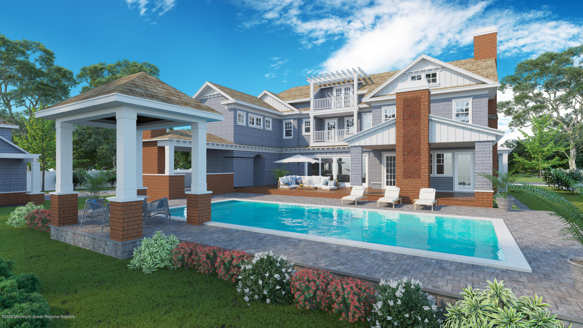 101 Ludlow Avenue Spring Lake, NJ 07762 - Photo 157 of 162 a front view of a house with garden and porch