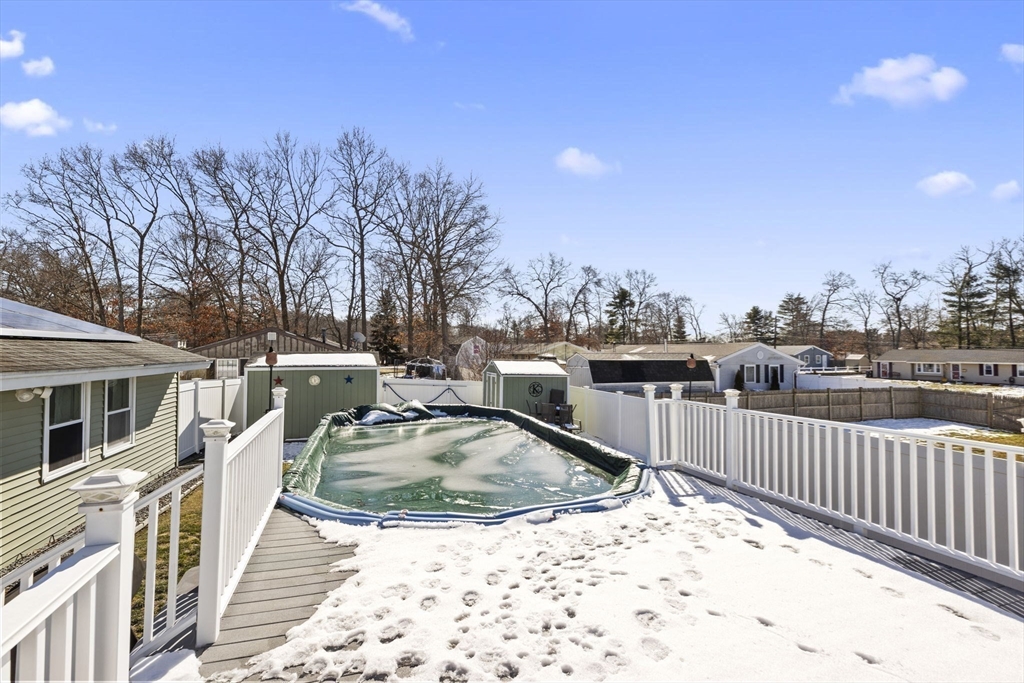 134 Deanna Road Brockton, MA 02302 - Photo 27 of 33 a view of a house with a wooden deck
