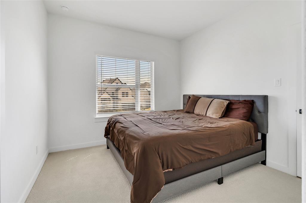 1241 Lupine Road Prosper, TX 75078 - Photo 30 of 38 Bright room featuring neutral carpeting, white walls, and a single window with horizontal blinds