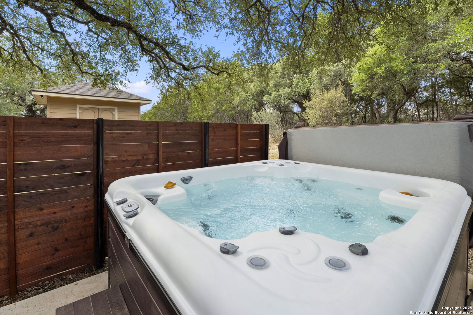 1608 Lake Ridge Boulevard Canyon Lake, TX 78133 - Photo 33 of 46 a view of jacuzzi and trees