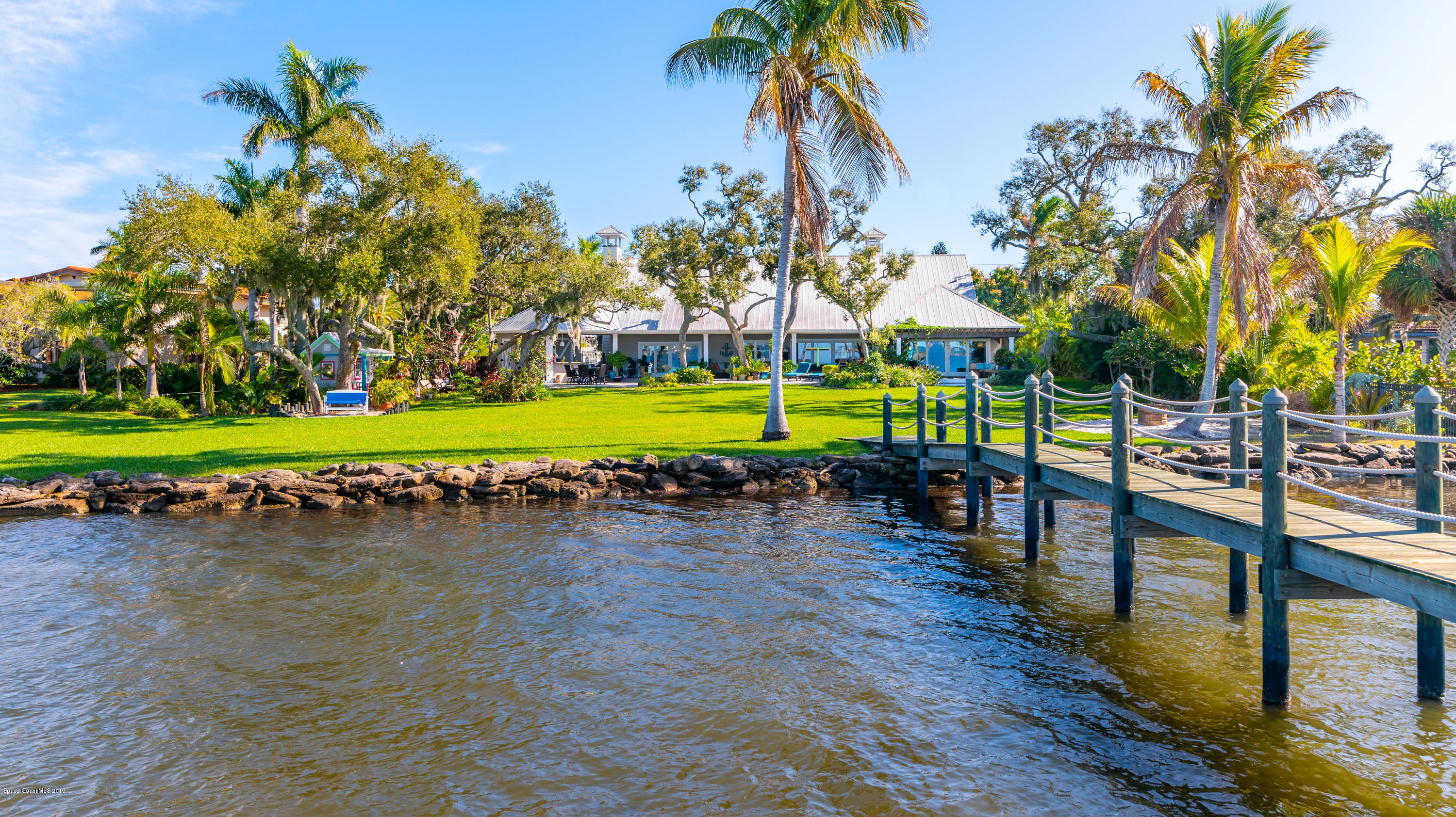 800 South Riverside Drive Indialantic, FL 32903 - Photo 13 of 54 Dock/Coquina Seawall