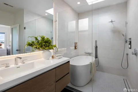 a bathroom with a sink and a bathtub