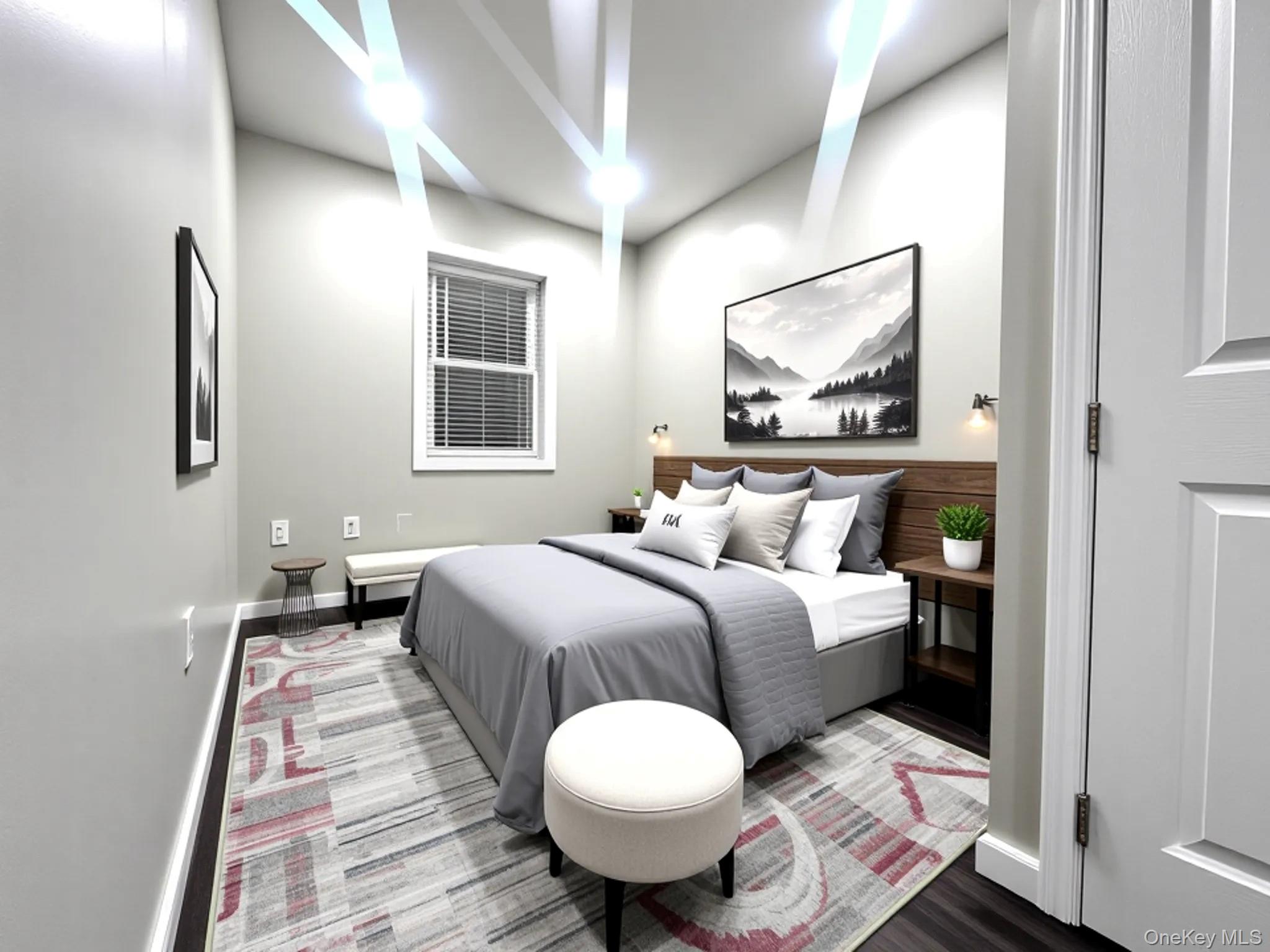 825 Ashford Street Brooklyn, NY 11207 - Photo 6 of 11 a bedroom with a bed and a painting on the wall