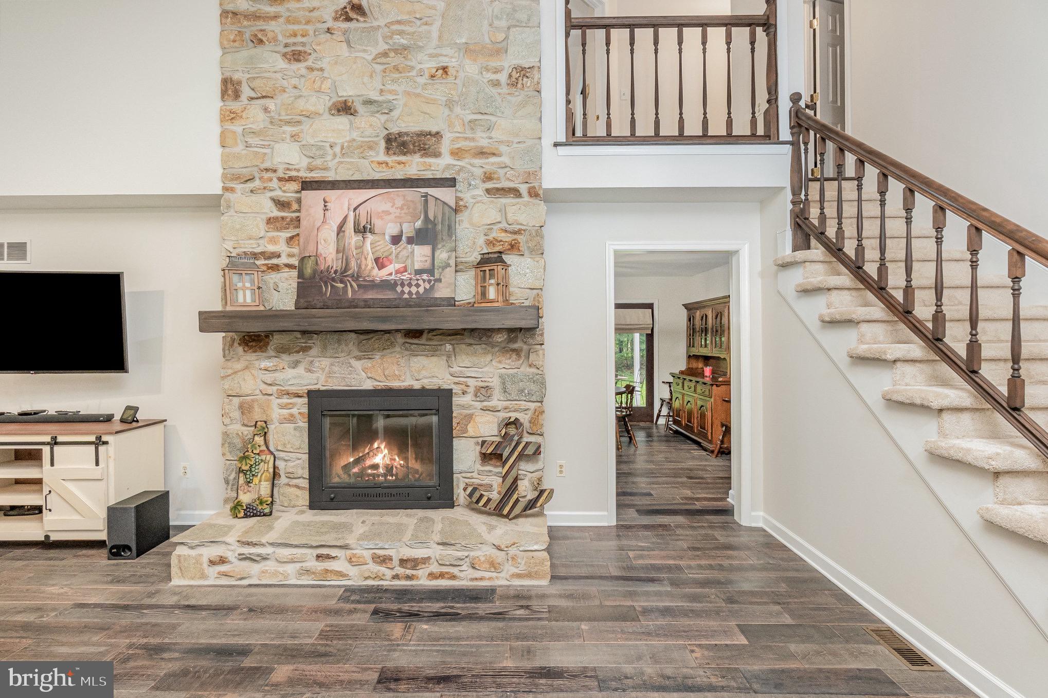 101 St Marys Road Pylesville, MD 21132 - Photo 6 of 57 Floor to ceiling stone fireplace