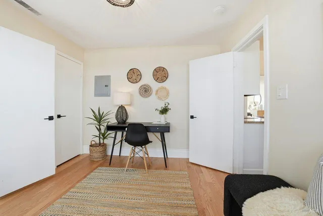 an aerial view of multiple houses