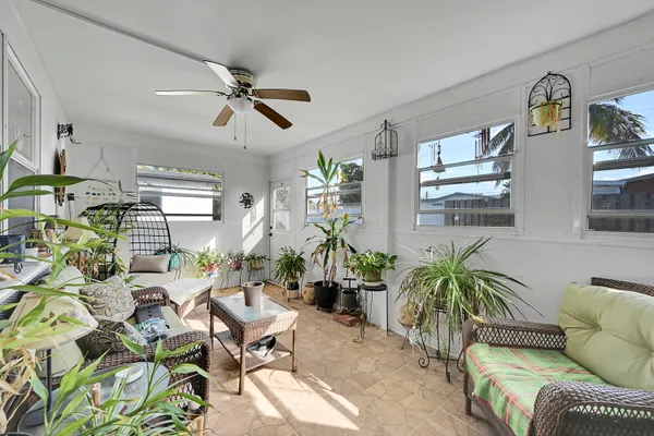 a living room filled with furniture