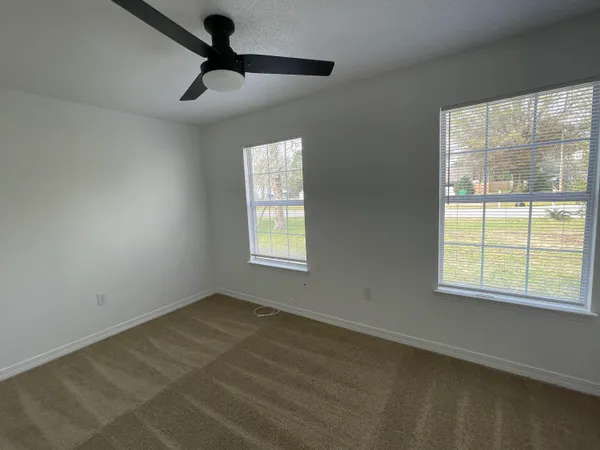 an empty room with a window