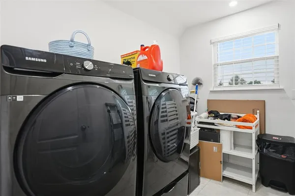 a room with a table and a chair