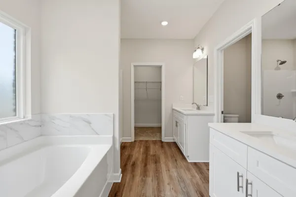 a bathroom with a sink a mirror and a bathtub
