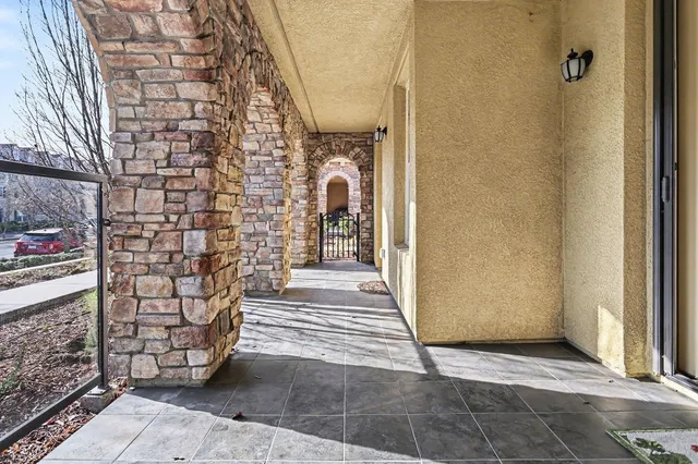 a view of a pathway of a building