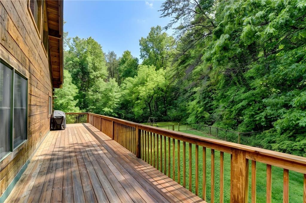 82 Walnut Grove Lane Tiger, GA 30576 - Photo 71 of 88 a view of balcony with wooden floor and fence