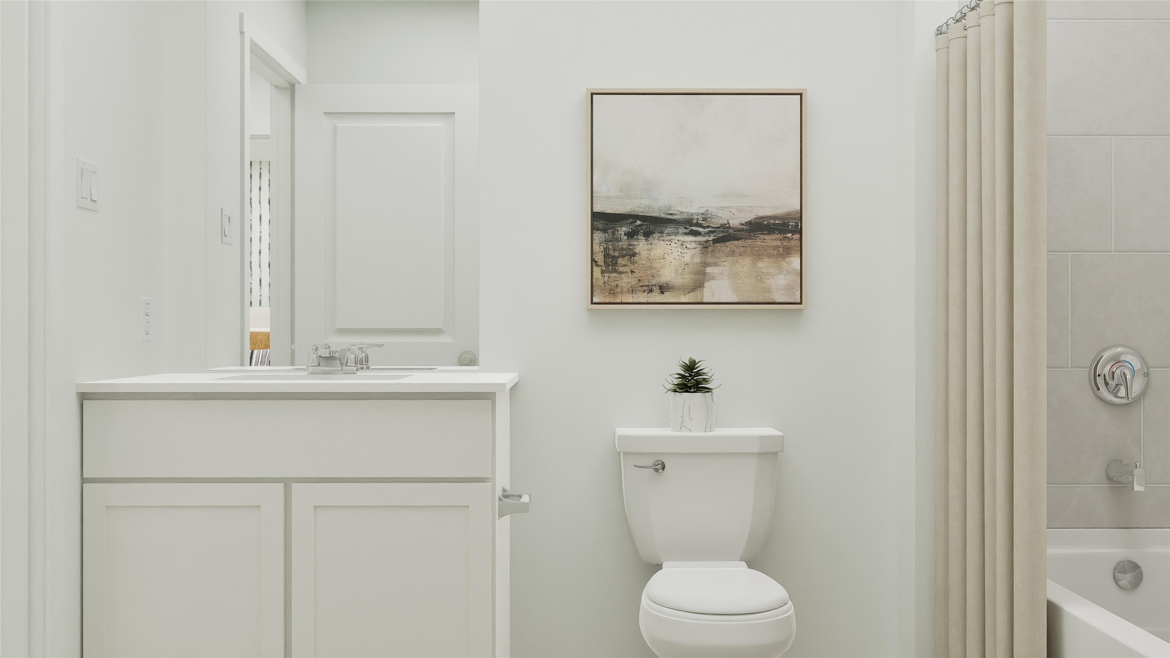 417 Sormonne Loop Kyle, TX 78640 - Photo 26 of 35 a bathroom with a sink mirror and toilet