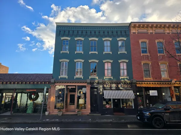 a front view of a building