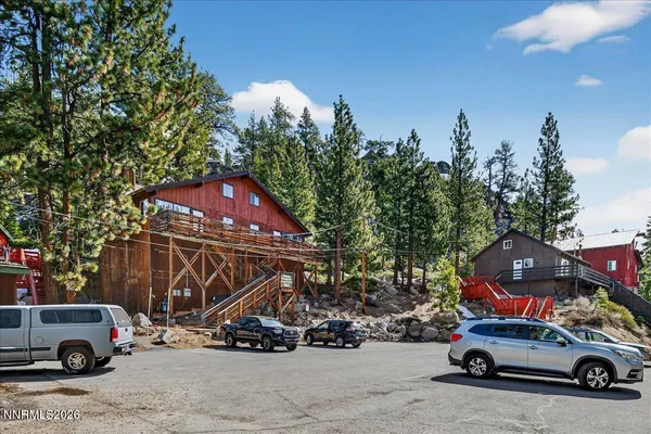 a car parked in front of a house