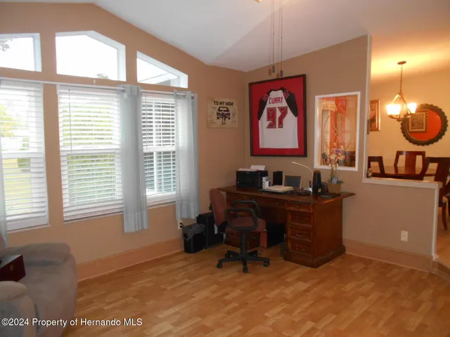 a room with furniture and window