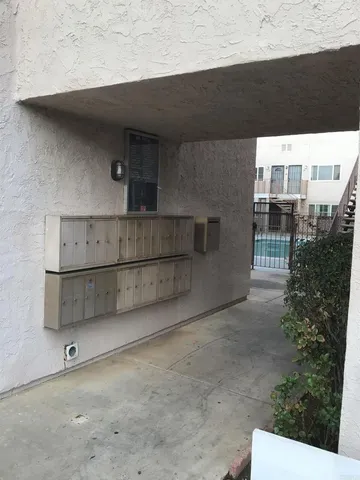 a view of outdoor space and garage