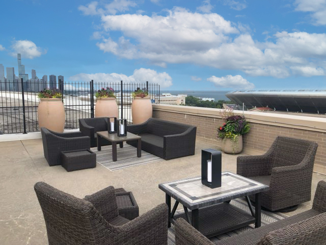 1515 South Prairie Avenue, Unit 1318 Chicago, IL 60605 - Photo 26 of 31 a view of a terrace with furniture