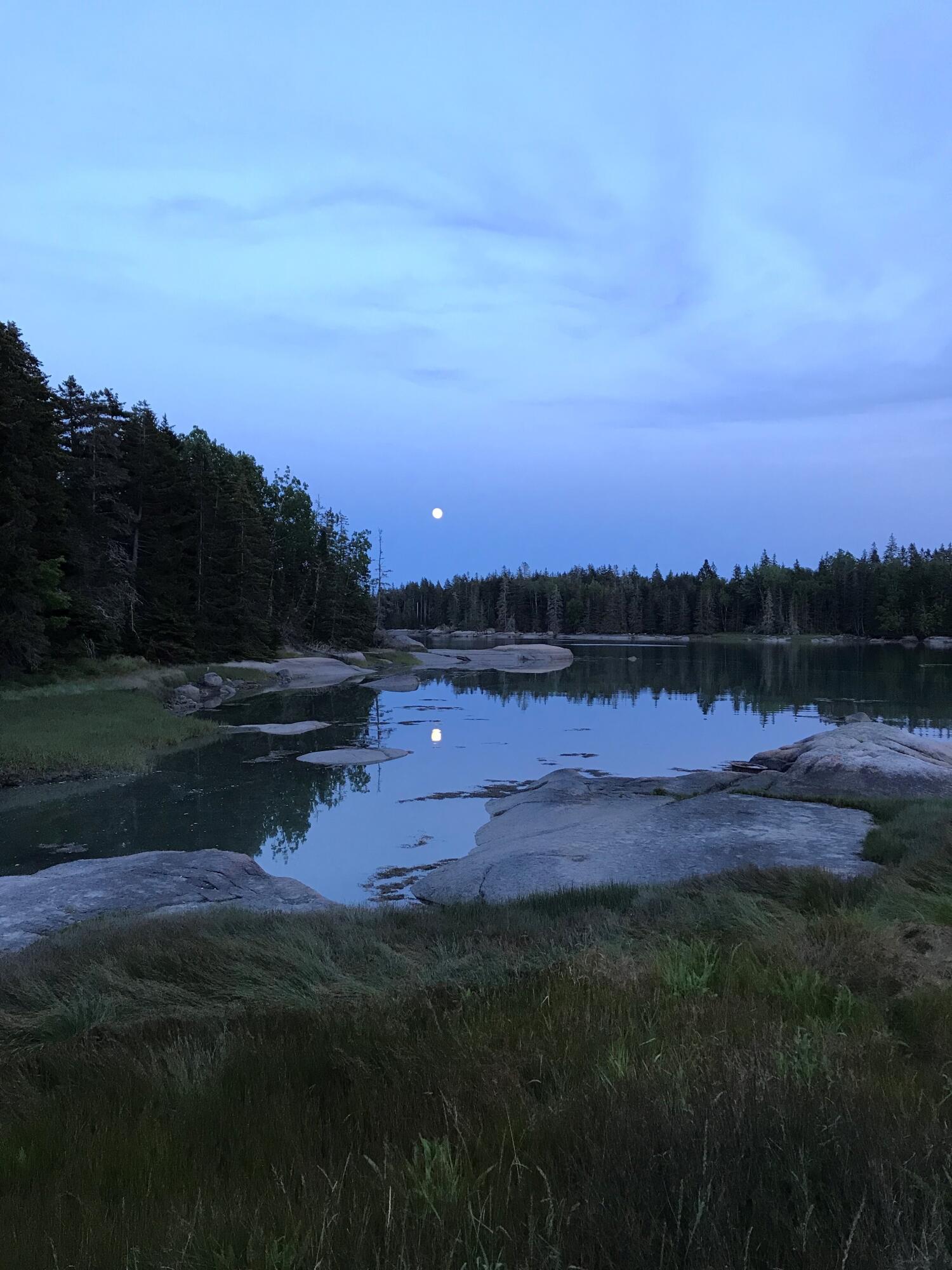 349 Oceanville Road Stonington, ME 04681 - Photo 3 of 16 Rising moon view from living room.