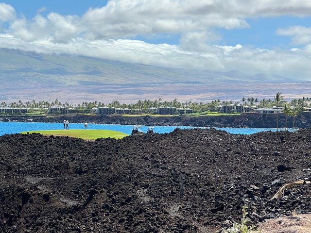 a view of a lake with a beach
