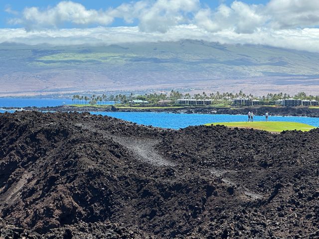 a view of a swimming pool with a yard