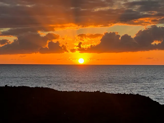 a view of an ocean from a beach