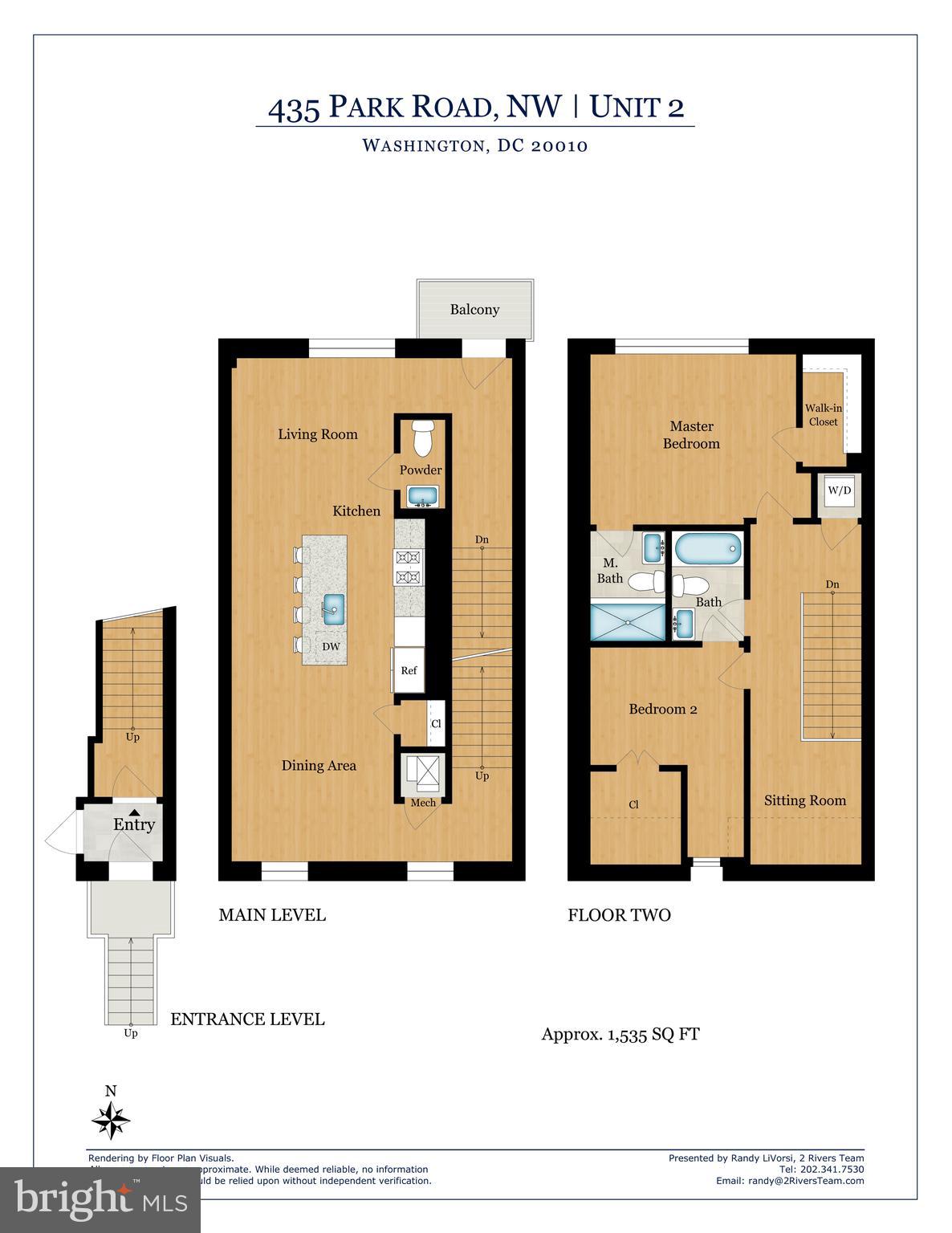 435 Park Road Northwest, Unit 2 Washington, DC 20010 - Photo 39 of 39 Floor Plan