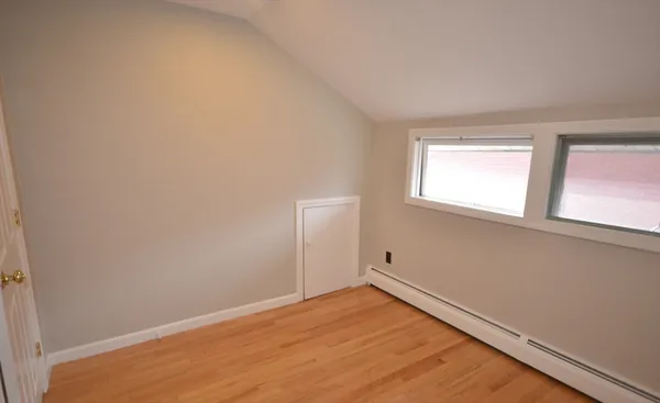 an empty room with a window