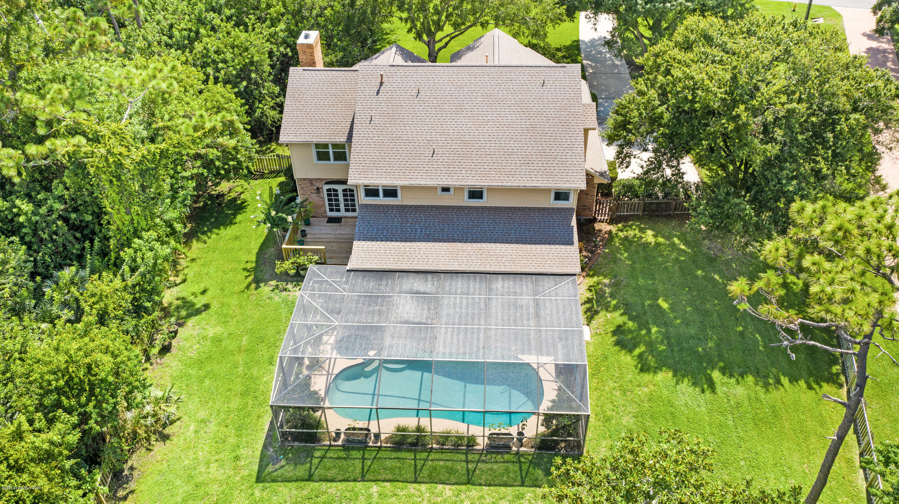 4044 Sparrow Hawk Road Melbourne, FL 32934 - Photo 12 of 63 Aerial Rear