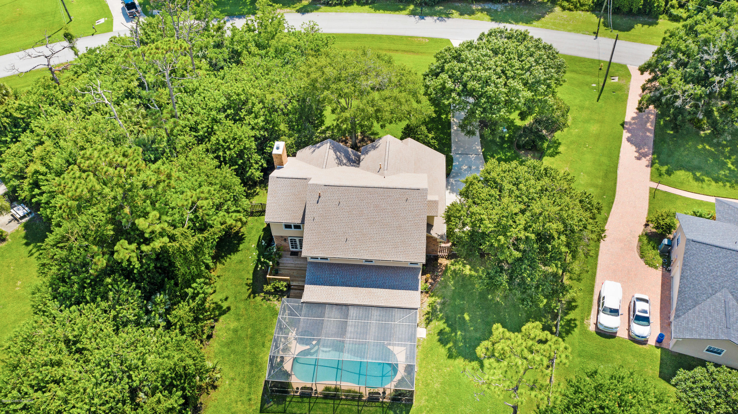 4044 Sparrow Hawk Road Melbourne, FL 32934 - Photo 10 of 63 Aerial Rear