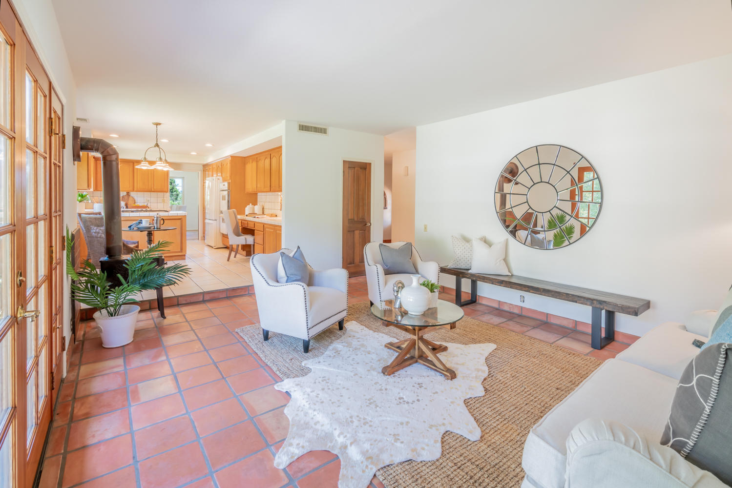 1388 Wyant Road Montecito, CA 93108 - Photo 6 of 34 Family Room to Kitchn