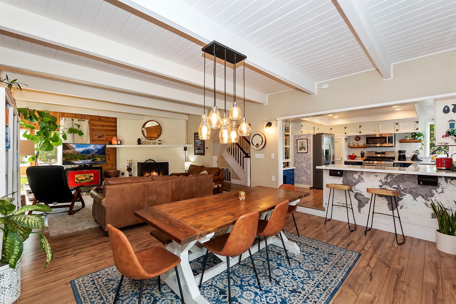 28277 Arbon Lane Lake Arrowhead, CA 92352 - Photo 15 of 50 a view of a dining room with furniture window and wooden floor