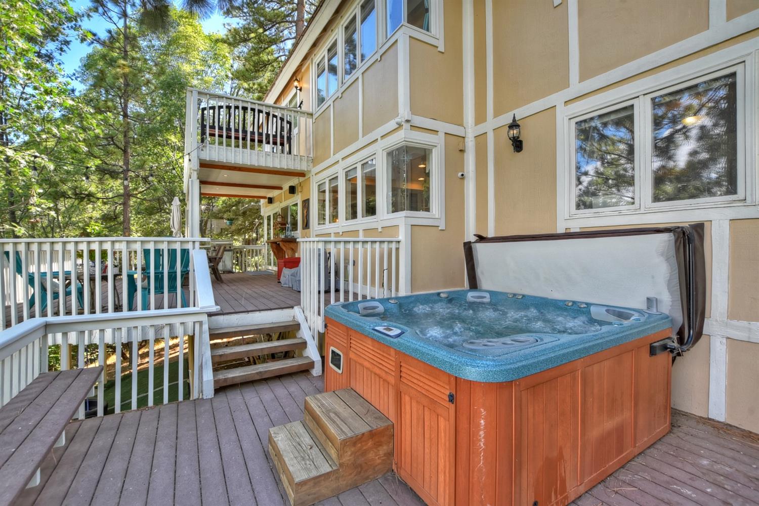 28277 Arbon Lane Lake Arrowhead, CA 92352 - Photo 18 of 50 a view of outdoor kitchen from deck