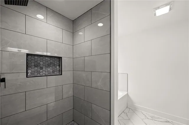 a view of a porch and garden