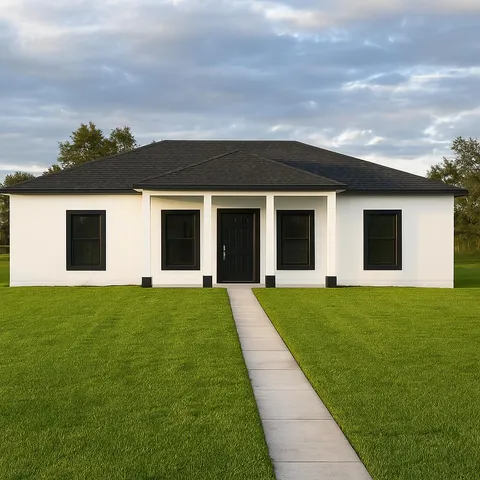 a view of an house that has garden