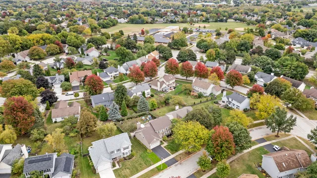 an aerial view of multiple house
