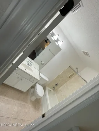 a view of small space with racks on the wall