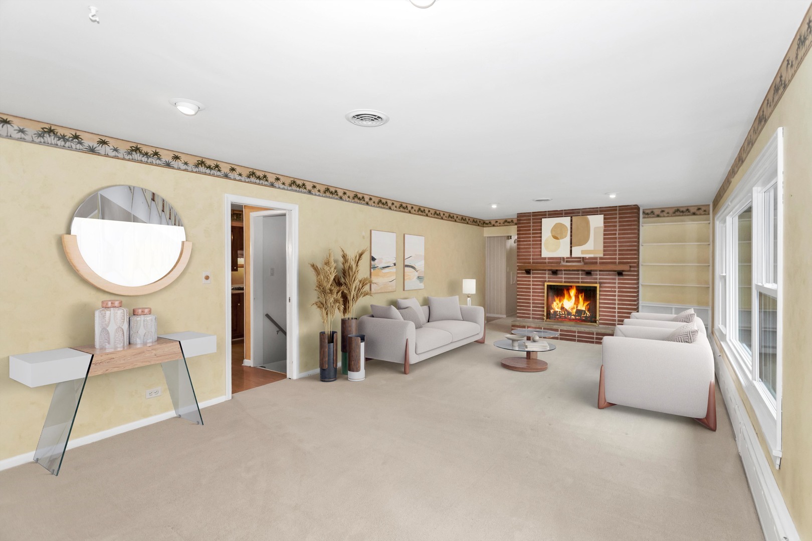 1700 Kay Road Wheaton, IL 60187 - Photo 4 of 38 a living room with furniture and a fireplace