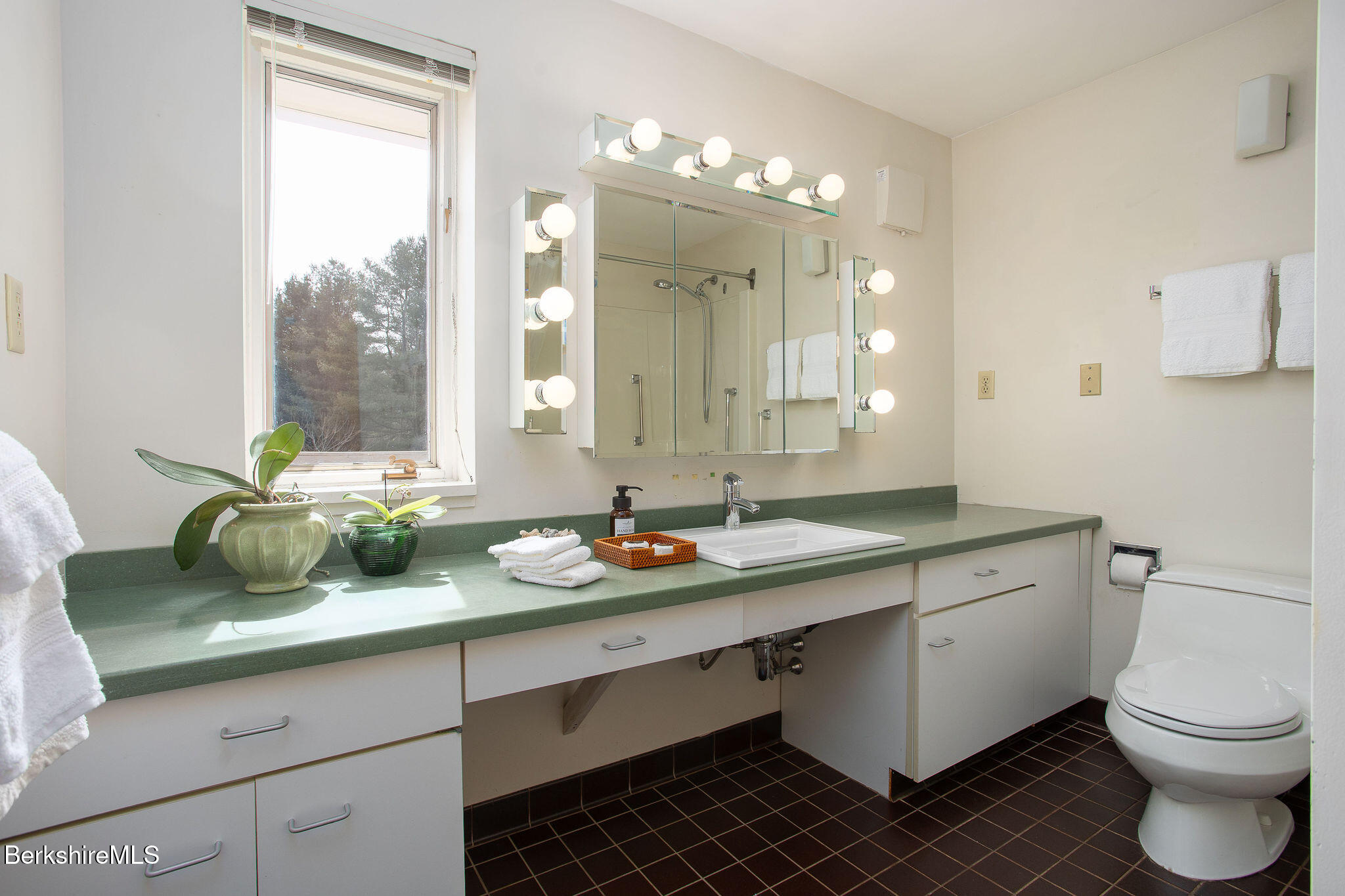 103 Gravesleigh Terrace Pittsfield, MA 01201 - Photo 28 of 46 a bathroom with a double vanity sink toilet and a mirror