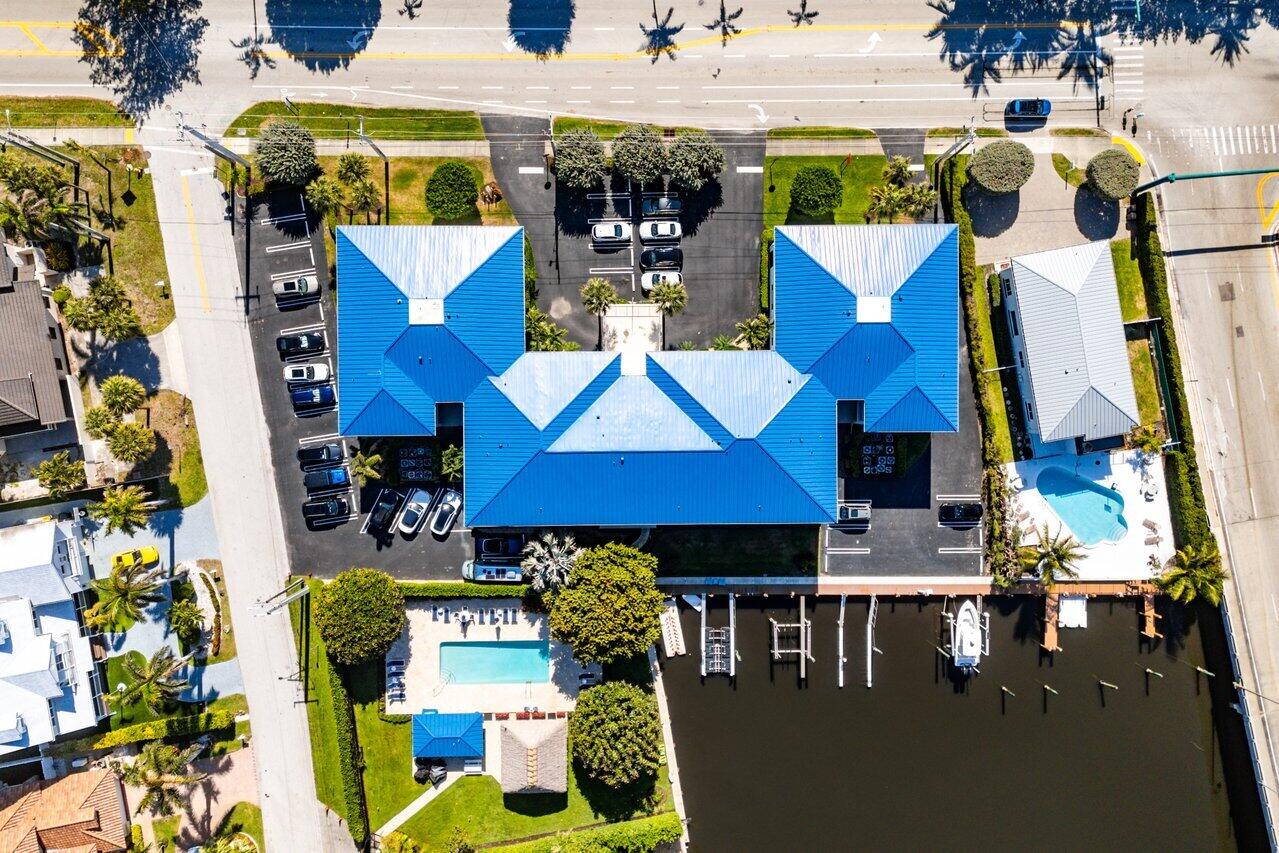 1700 South Ocean Boulevard, Unit 1 Delray Beach, FL 33483 - Photo 35 of 39 an aerial view of multiple houses with yard