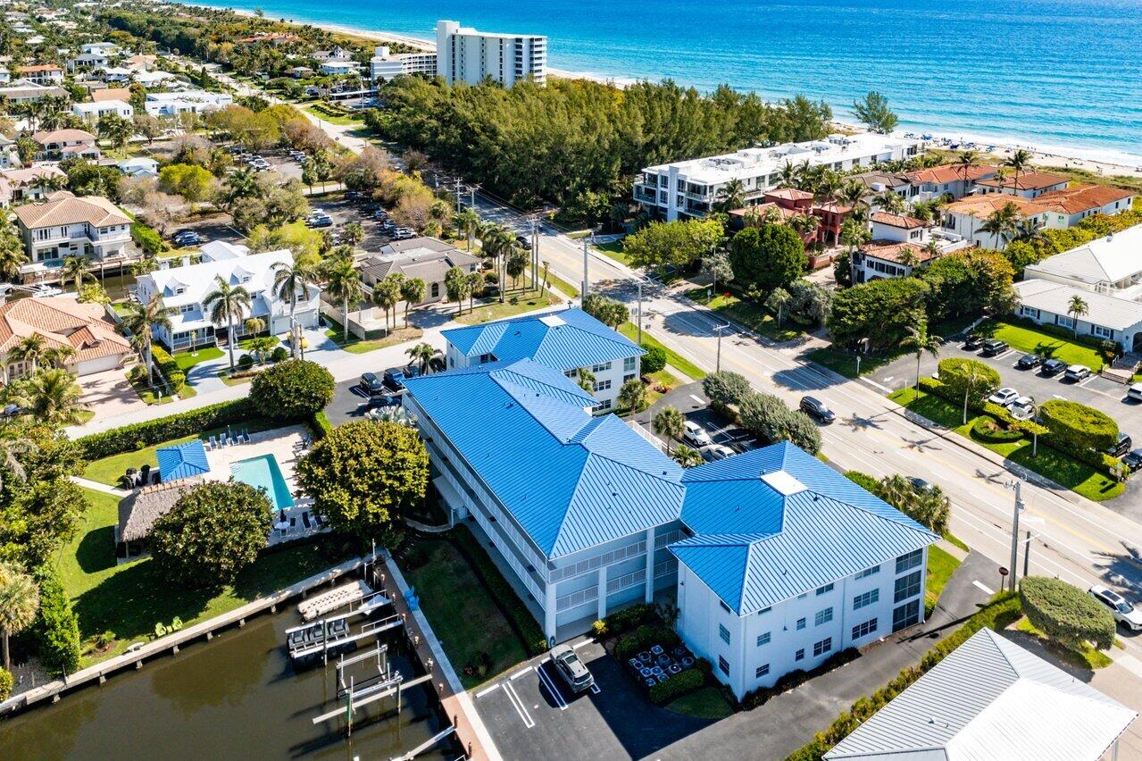 1700 South Ocean Boulevard, Unit 1 Delray Beach, FL 33483 - Photo 37 of 39 an aerial view of residential houses with outdoor space