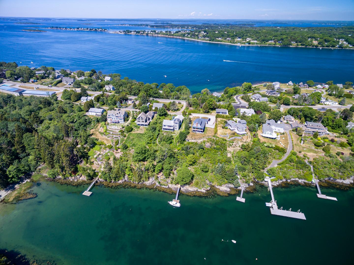 28 Water Cove Road Harpswell, ME 04003 - Photo 33 of 39 11-Aerial - Cove and Westerly Facing Oce