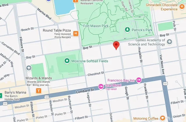 a building view with a outdoor space