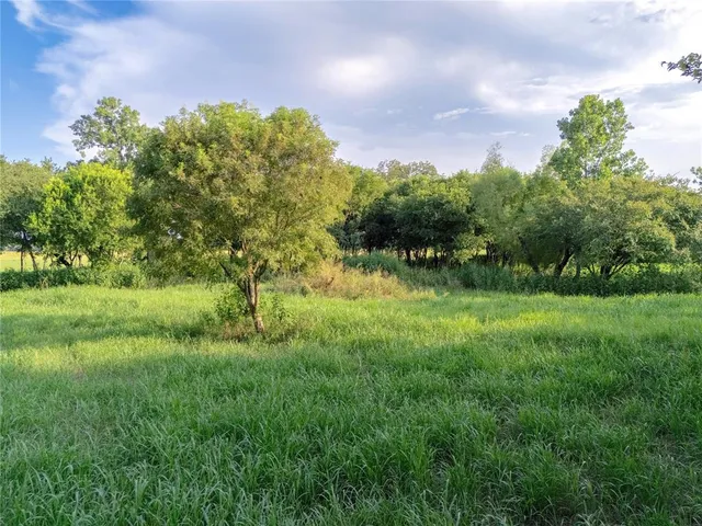 a view of lake with green space