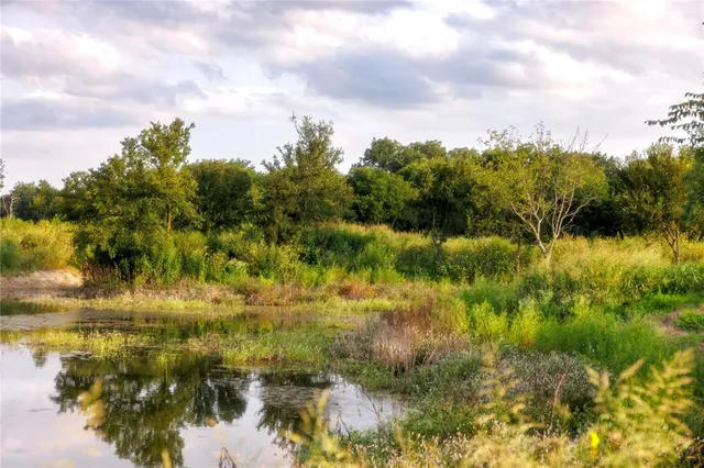 a view of lake and yard