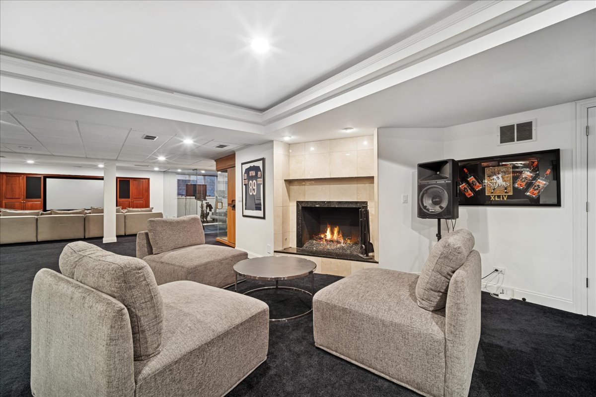1630 Ridge Road Highland Park, IL 60035 - Photo 44 of 63 a living room with furniture and a fireplace