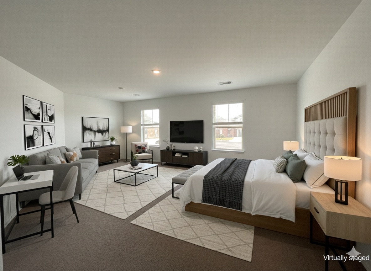640 Pickrell Loop Georgetown, TX 78628 - Photo 2 of 36 a living room with furniture and a flat screen tv