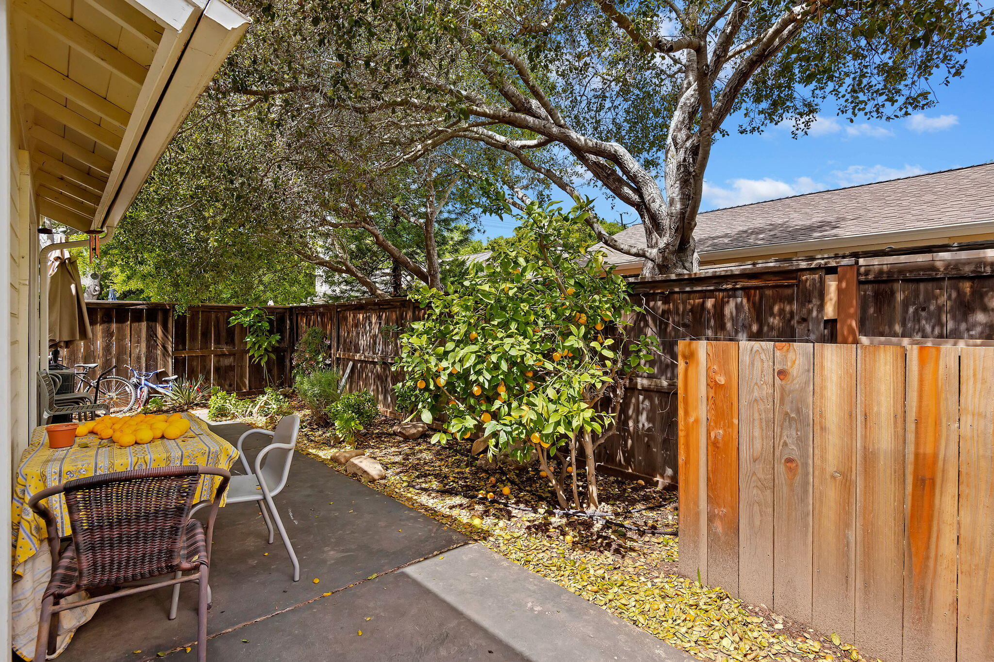 419 Barling Terrace Goleta, CA 93117 - Photo 13 of 17 a view of patio with table and chairs and potted plants