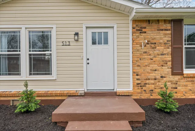 a front view of a house