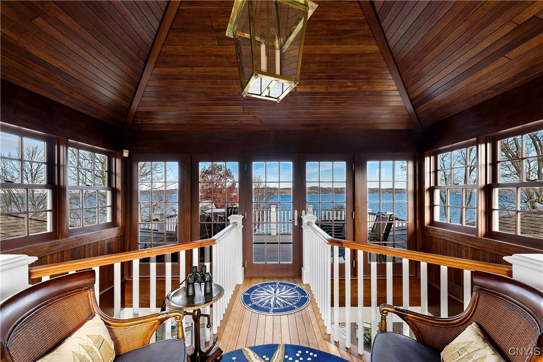 1818 West Lake Road Skaneateles, NY 13152 - Photo 37 of 48 Third floor roof top lookout showcasing mahogany f