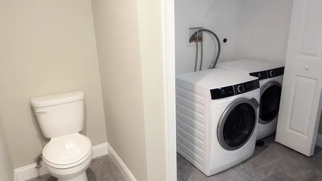 a close view of a toilet in a room